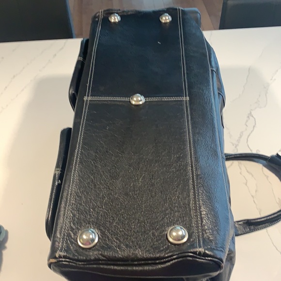 Black leather travel bag, excellent condition - Picture 4 of 4